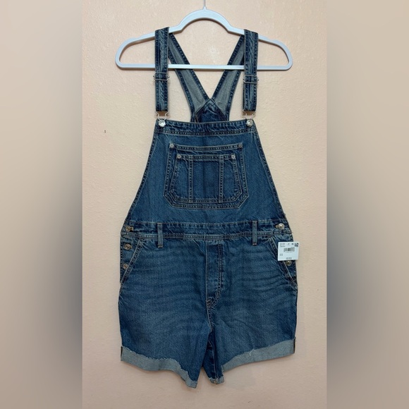 American Eagle Baggy Denim Short Overall - Picture 3 of 8